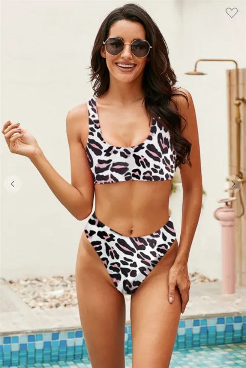 Athletic Leopard Crop Top Vest