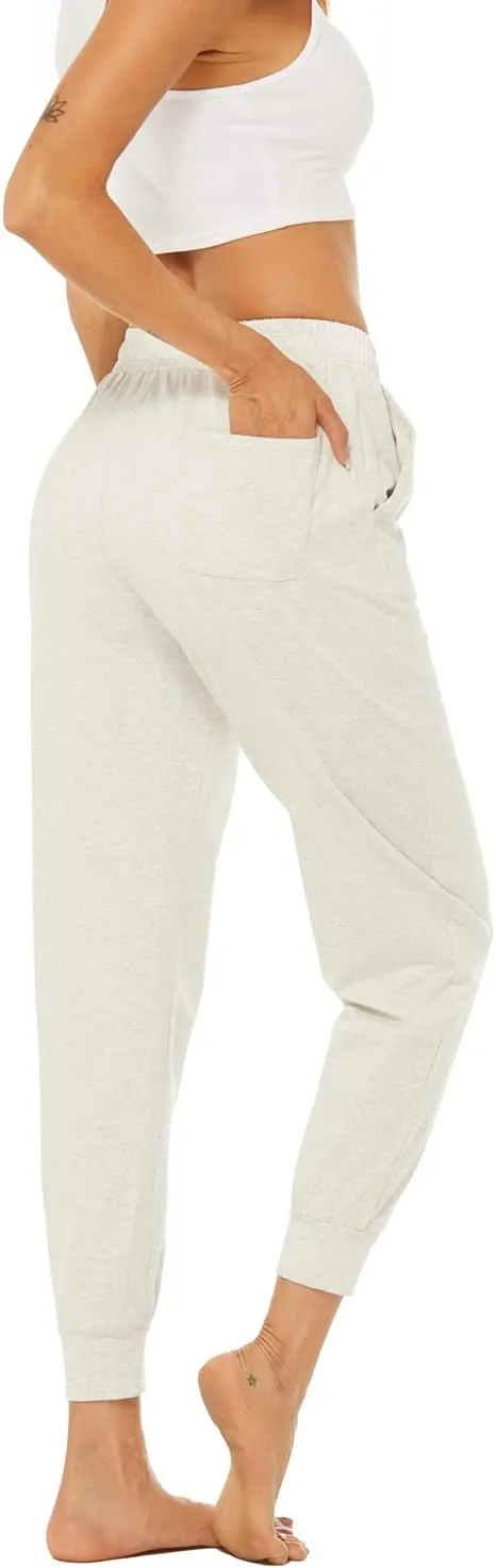 AvaCostume Women's Lightweight Cotton Sweatpants Yoga Joggers Lounge Casual Pants with Pockets