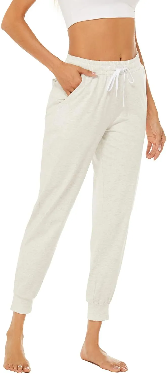 AvaCostume Women's Lightweight Cotton Sweatpants Yoga Joggers Lounge Casual Pants with Pockets
