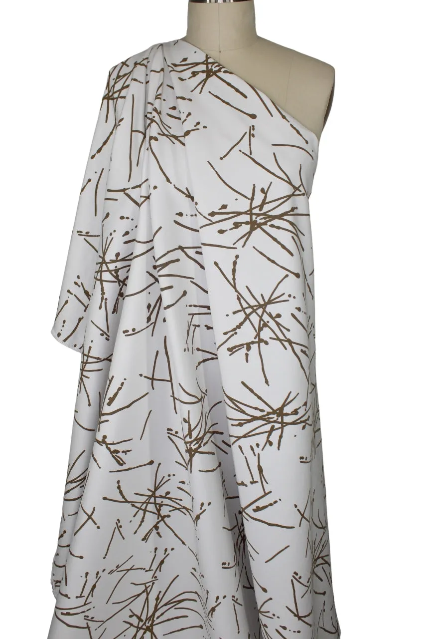 Avenue M0ntaigne Abstract Stretch Bottom Weight - Wood on White