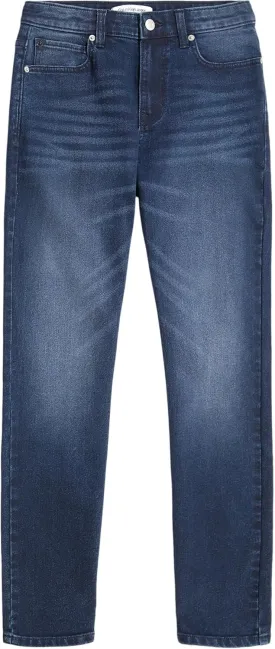 Calvin Klein Boys' Slim Fit Straight Leg Stretch Denim Jeans, 5-Pocket Style, Zipper Fly & Button Closure