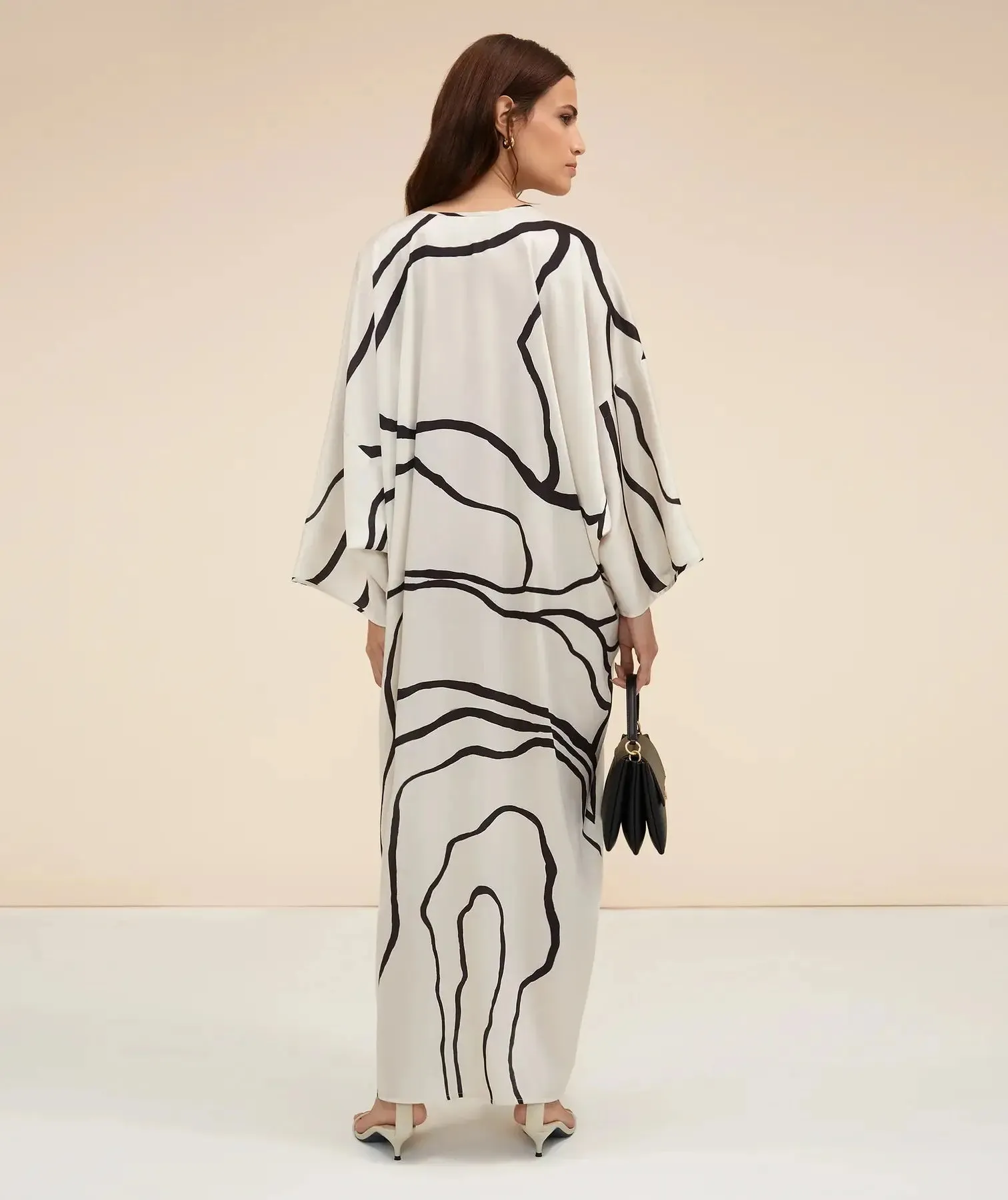 Classic Kaftan Stripe Pattern Dress