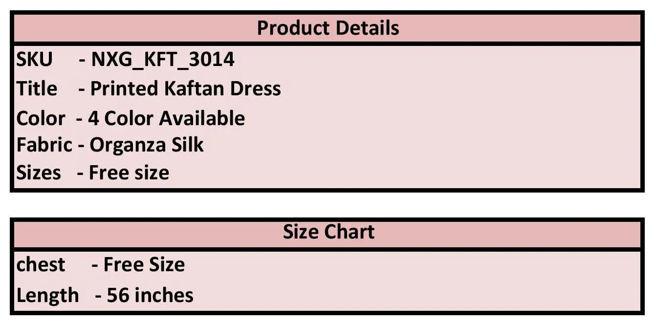 Classic Kaftan Stripe Pattern Dress