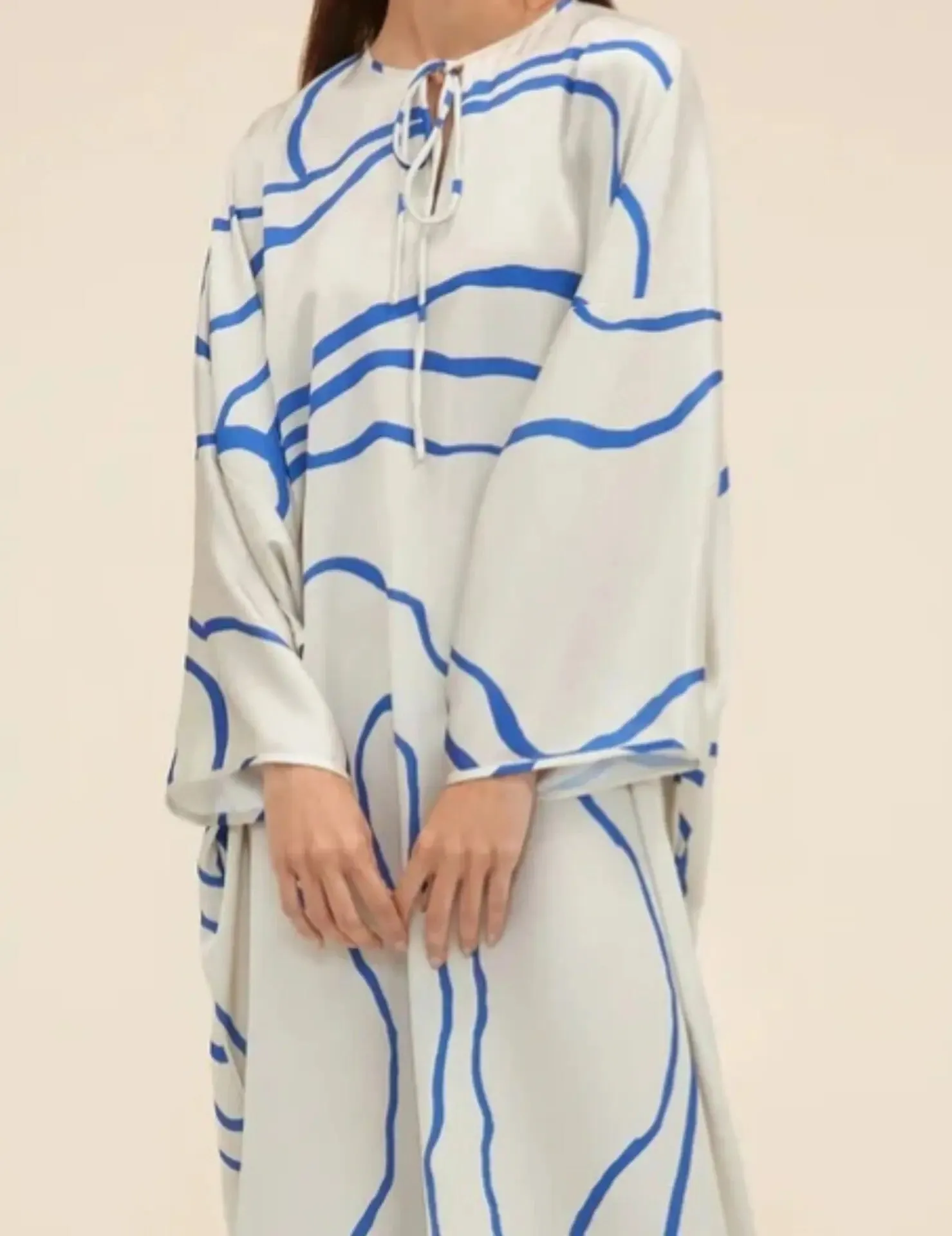 Classic Kaftan Stripe Pattern Dress