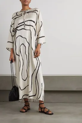 Classic Kaftan Stripe Pattern Dress