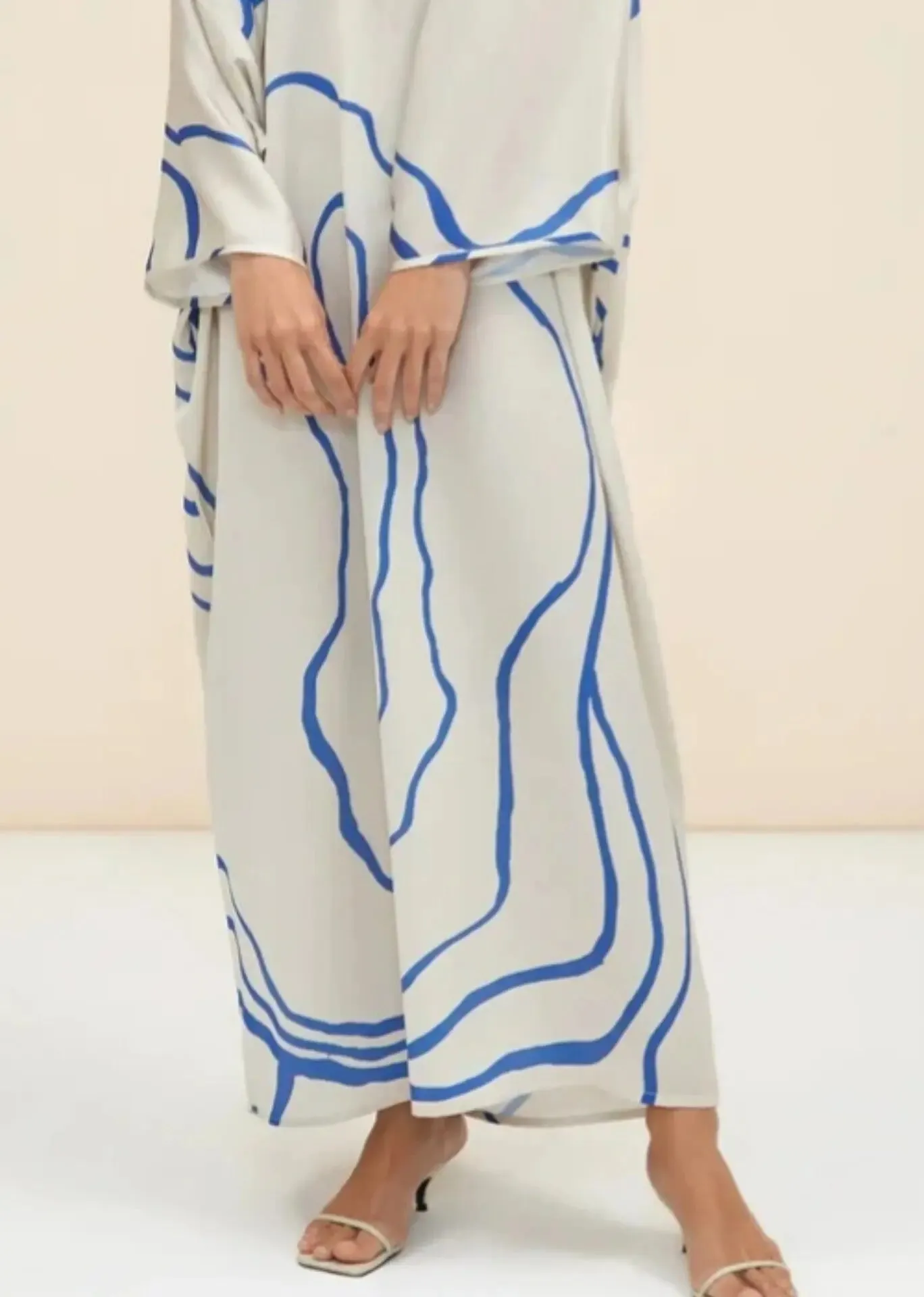 Classic Kaftan Stripe Pattern Dress