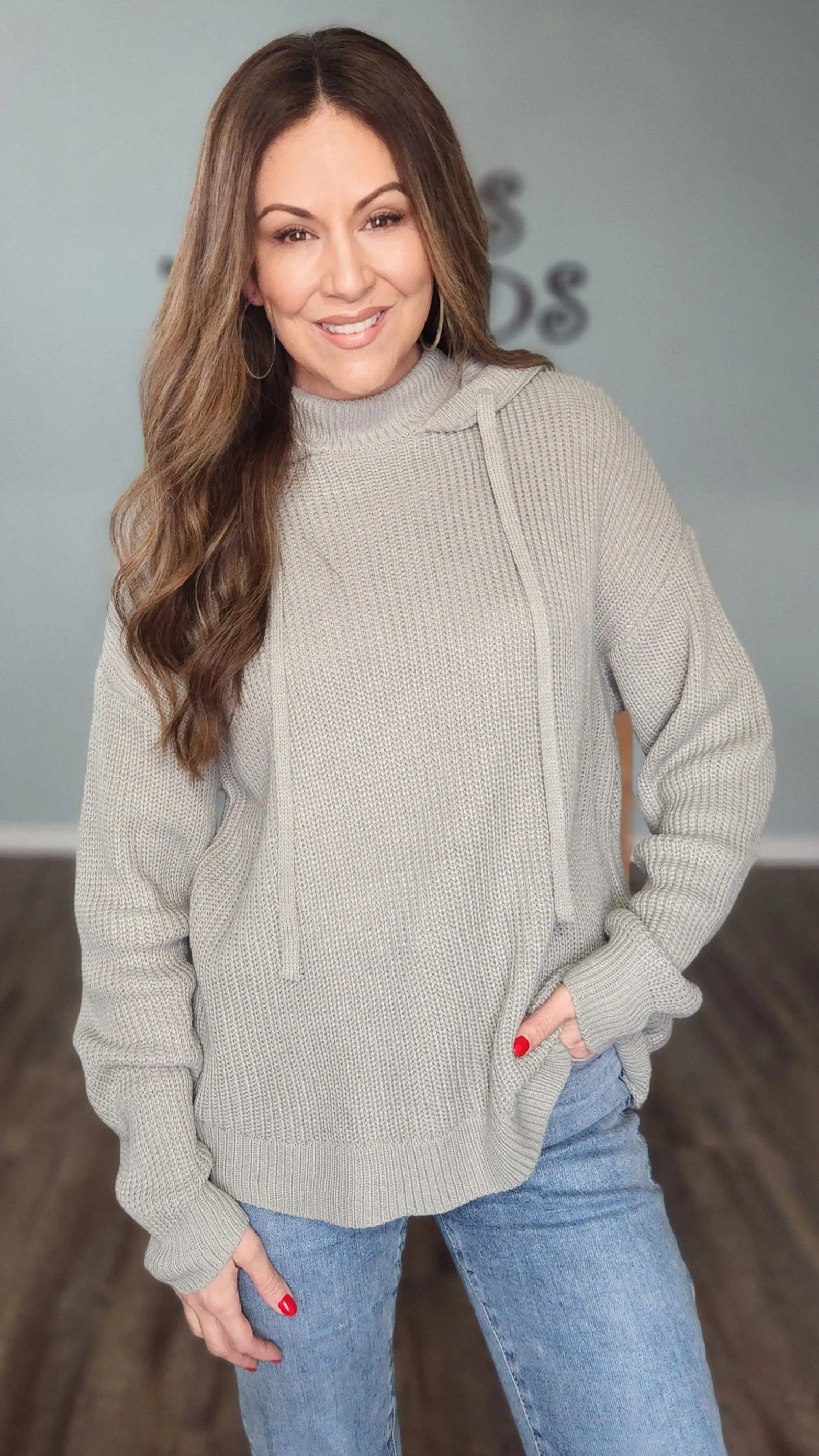 Comfy Fit Hoodie Pullover- Grey