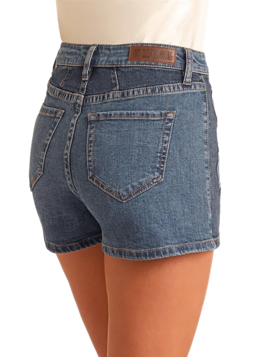 Front Yoke Detail Denim Shorts Rock & Roll Denim