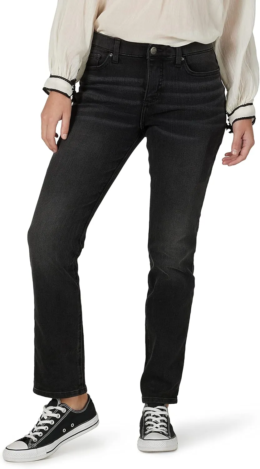Lee Women's Ultra Lux Mid Rise Slim Fit Straight Leg Jean