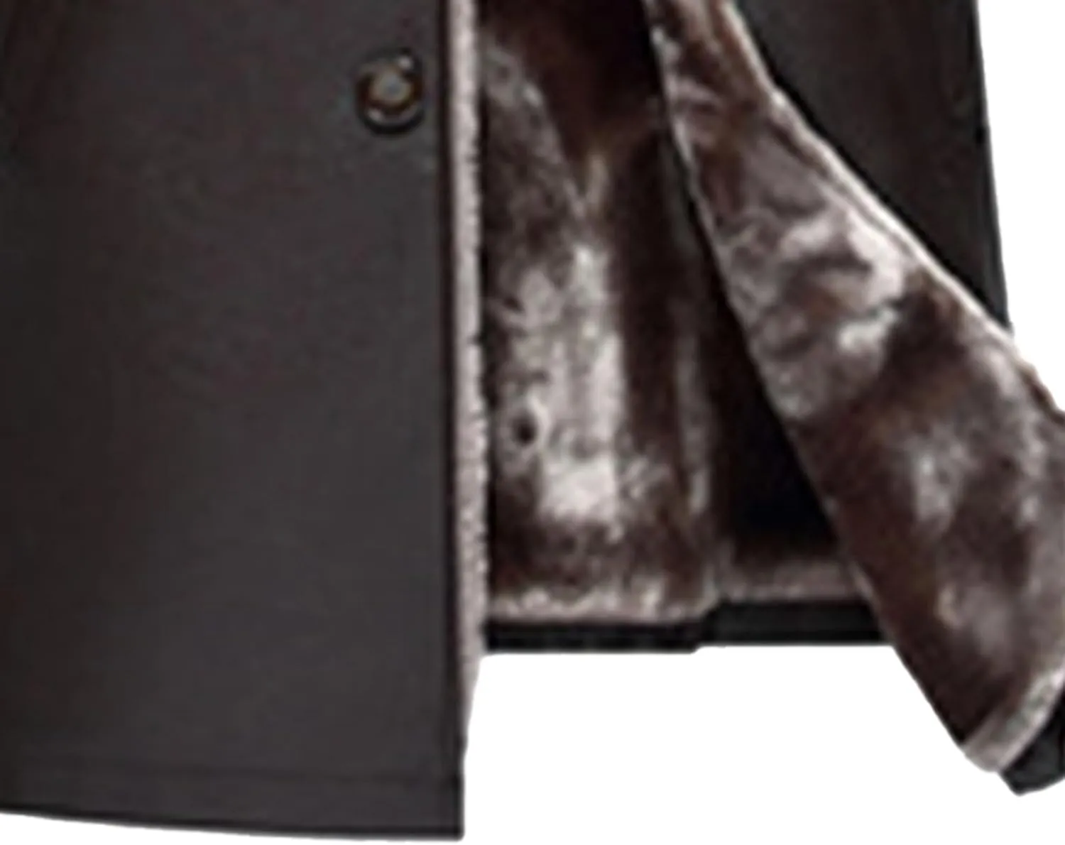 Maiyifu-GJ Mens Faux Leather Jacket Long Trench Coat Fleece Lined Leather Jacket Windproof Warm Thicken Motorcycle Biker Coat