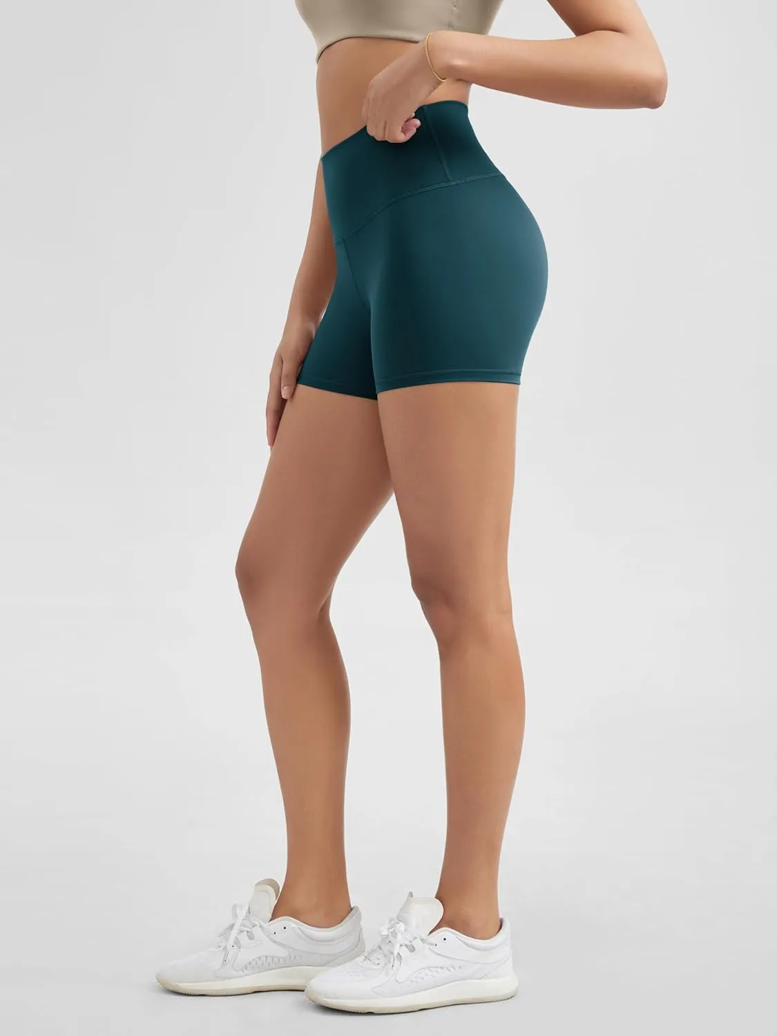 ODODOS ODLIFT Compression Shorts for Women, 4" / 6" / 8" / 10" High Waist Workout Biker Shorts with Inner Pocket