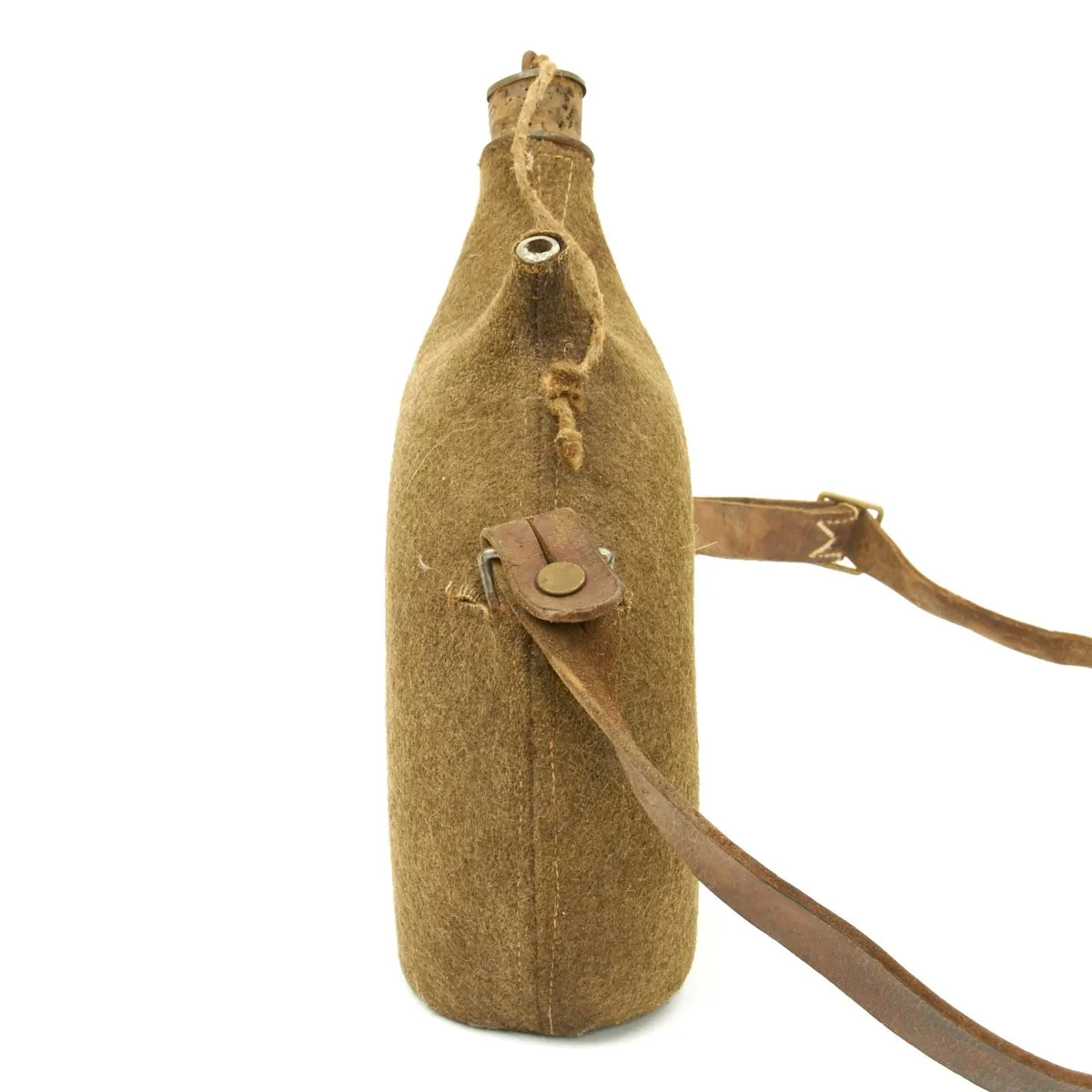 Original French WWI Named Model 1877 Canteen - Moroccan Unit Insignia