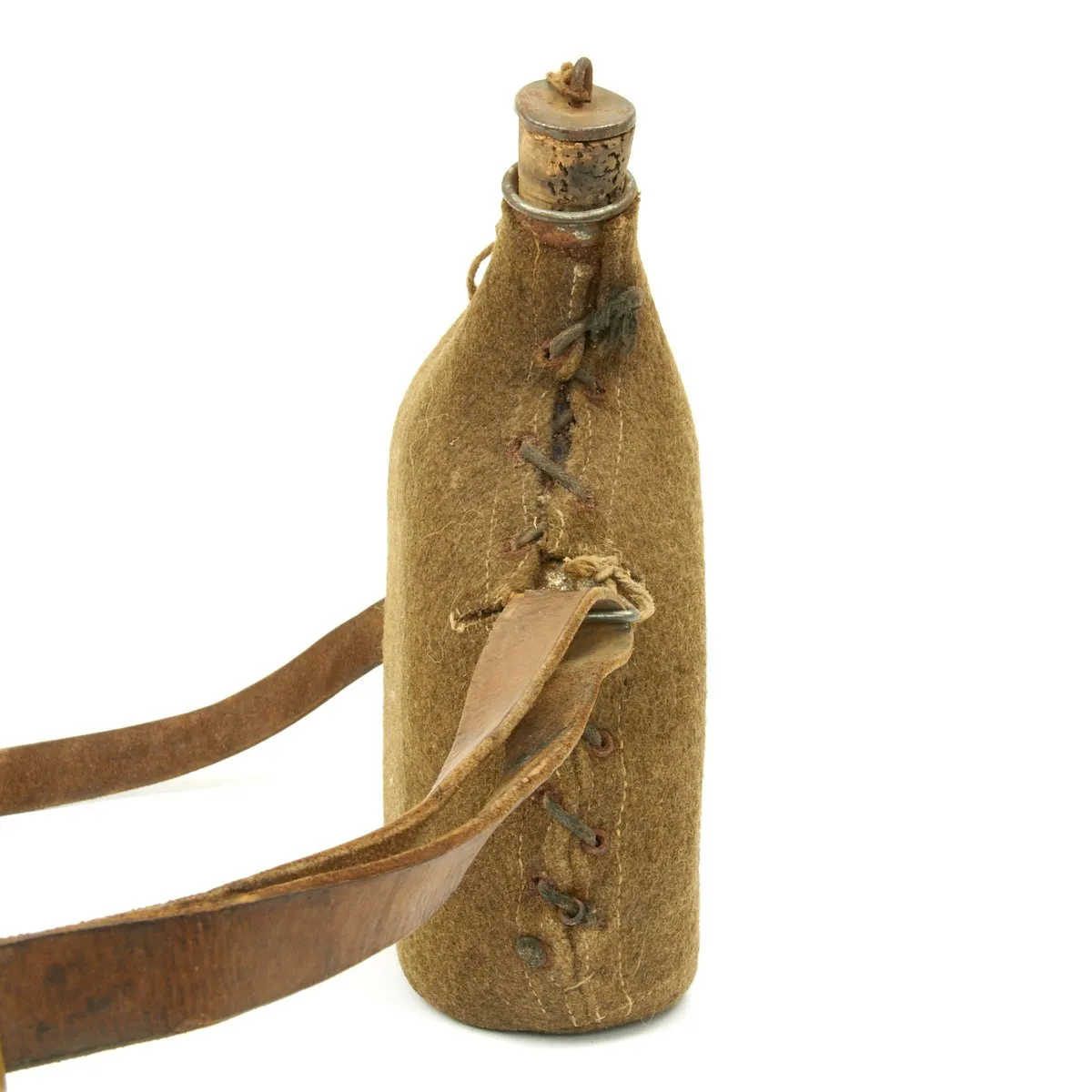 Original French WWI Named Model 1877 Canteen - Moroccan Unit Insignia
