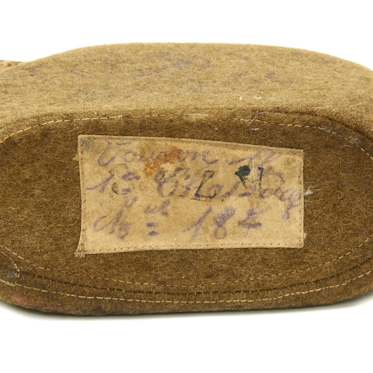 Original French WWI Named Model 1877 Canteen - Moroccan Unit Insignia