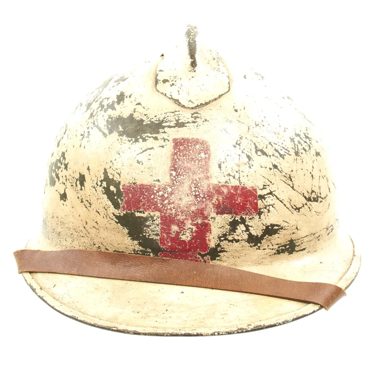 Original Italian WWI Medic French Made M1916 Adrian Helmet