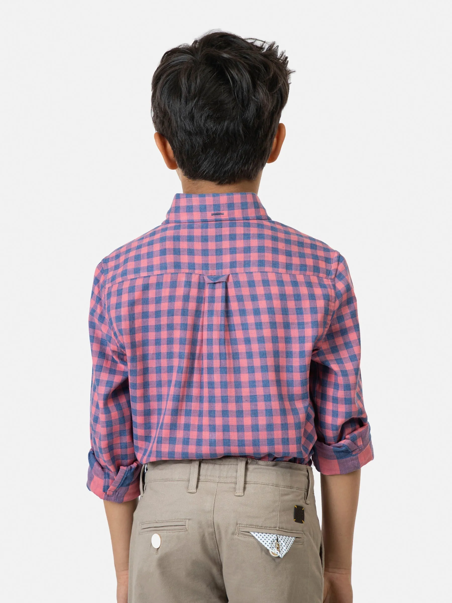Pink & Blue Gingham Casual Shirt