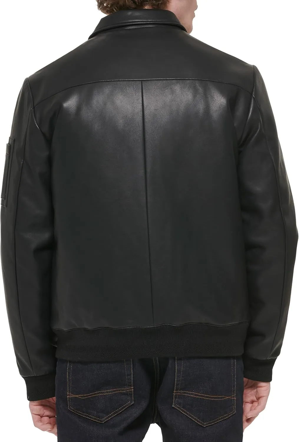 Tommy Hilfiger Men's Faux Leather Bomber Jacket