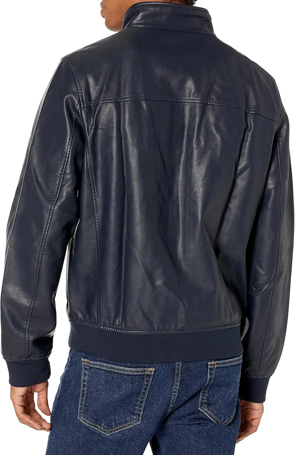 Tommy Hilfiger Men's Faux Leather Bomber Jacket