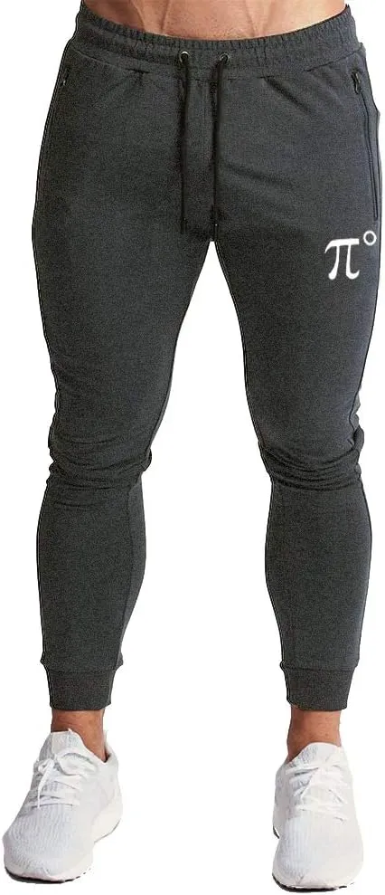 Wangdo Men's Joggers Sweatpants Gym Training Workout Pants Slim Fit with Zipper Pockets