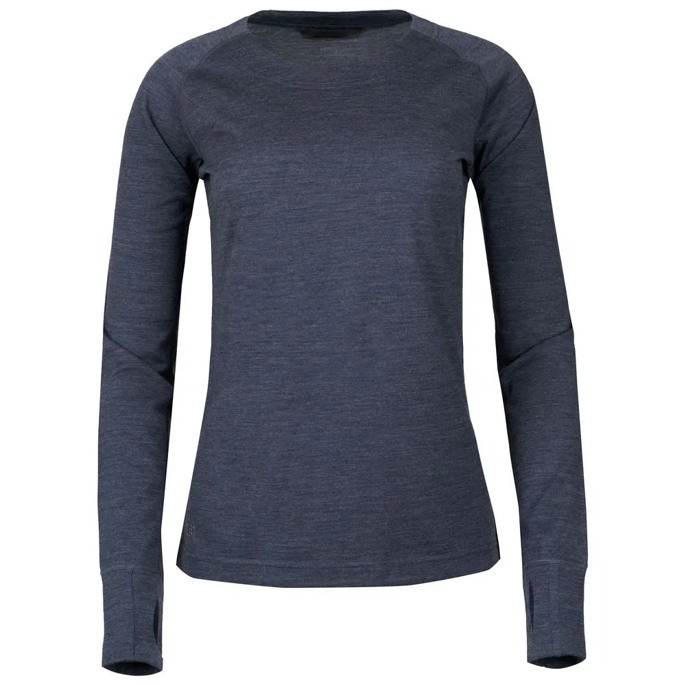 Womens Första Merino Blend Long Sleeve Crew Baselayer (Storm Grey)