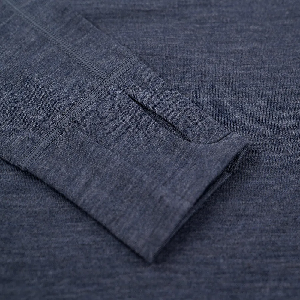 Womens Första Merino Blend Long Sleeve Crew Baselayer (Storm Grey)