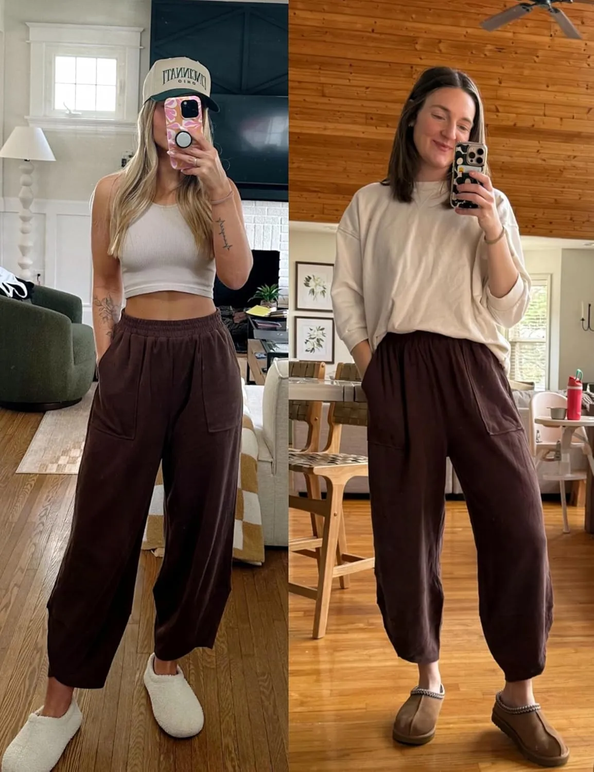 Womens Harem Pants Summer Casual 2025 Elastic Waist Palazzo Baggy Pants Wide Leg Sweatpants with Pockets