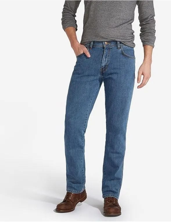 Wrangler Men's Texas Stretch Stonewash Blue Jeans (W12133010) Waist 30 to 50"